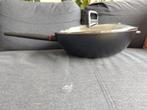 Ikea wokpan met deksel 32cm, Ophalen, Aluminium, Zo goed als nieuw, Keramische plaat