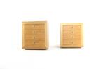 Set 2 nachtkastjes eiken vintage ladekasten gratis bezorging, -, -, 45 tot 65 cm, -