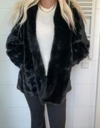 Zachte faux fur bontjas XL, Verzenden, Zo goed als nieuw, Maat 46/48 (XL) of groter, Zwart