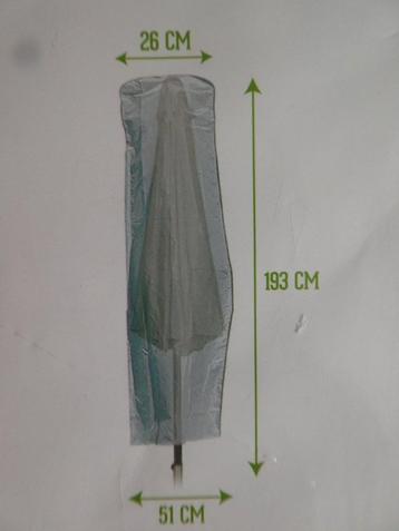 Nieuwe (semi) transparante parasolhoes 2x voor stokparasol beschikbaar voor biedingen