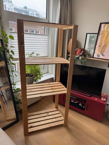 IKEA Ivar Stellingkast + 2 houten Kratten