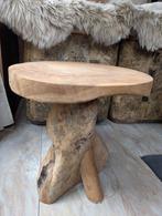 Wortel houten Teak kruk, Ophalen, Zo goed als nieuw, Hout