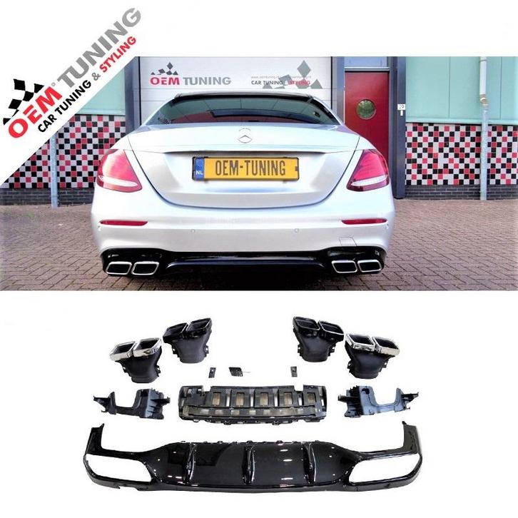 Mercedes-Benz E-Class W213 E63 AMG S Diffuser ZWART | 16-20, Auto diversen, Tuning en Styling, Ophalen of Verzenden