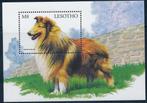 Lesotho 1999 Hond langharige collie barzoi 2x vel postfris, Verzenden, Overige landen, Postfris