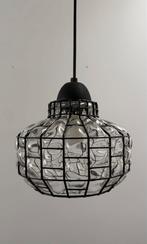 Vintage Hanglampje met Glazen Kap, Ophalen of Verzenden, Gebruikt, Glas, Minder dan 50 cm