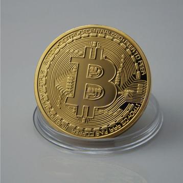 Bitcoin verzamelaars munt in doosje beschikbaar voor biedingen