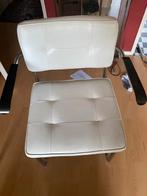 2 Witte Buisframe Stoelen, Huis en Inrichting, Stoelen, Ophalen, Gebruikt, Twee, Wit