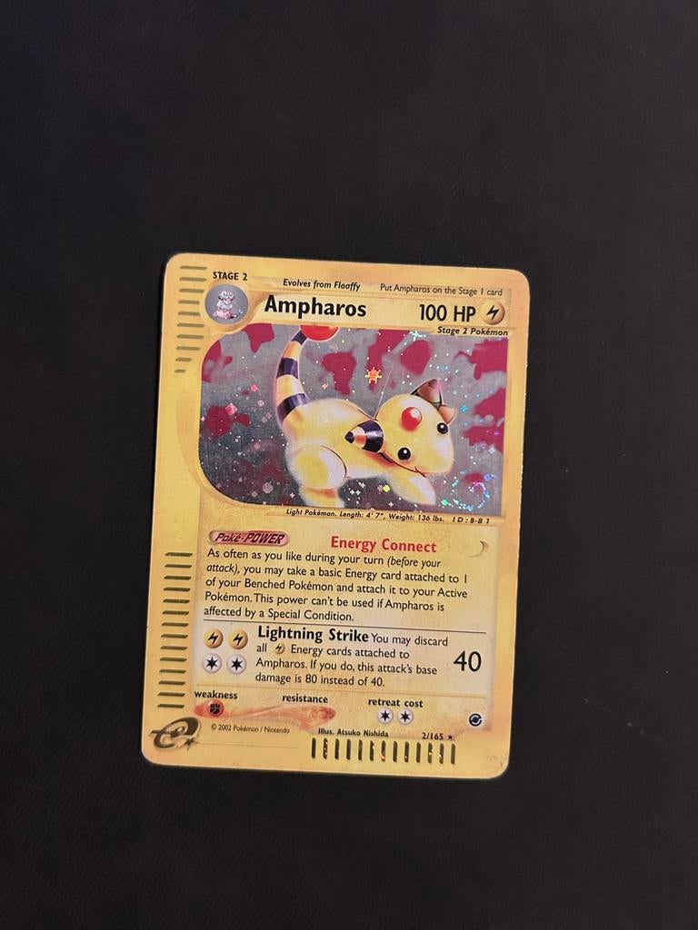 Pokemon - Ampharos Holo, Ophalen of Verzenden, Nieuw, Losse kaart, Foil