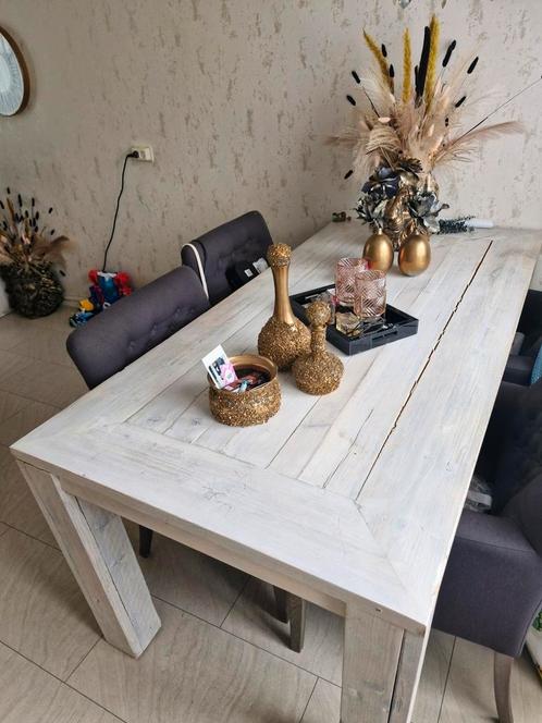 Steiger houten whitewash meubelset, Huis en Inrichting, Complete inboedels, Ophalen
