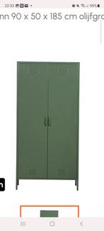Stalen kledingkast - Olijfgroen, Huis en Inrichting, Ophalen, 50 tot 75 cm, 150 tot 200 cm