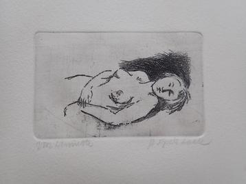 handgesigneerde ets - Harry op de Laak (1925-2012) - Liggend beschikbaar voor biedingen