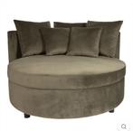 Groene velvet loveseat, Huis en Inrichting, Ophalen of Verzenden, Tweepersoons, Minder dan 150 cm