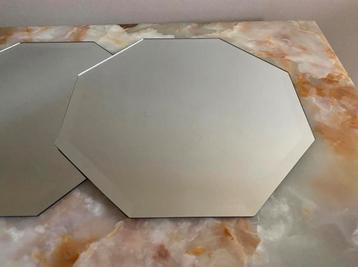 Set 2 facetgeslepen spiegeltjes achthoekige spiegels beschikbaar voor biedingen