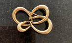 Art deco vergulde knoop broche vintage, Ophalen of Verzenden, Zo goed als nieuw, Staal
