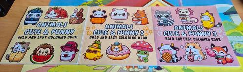 Kleurboeken animals cute & funny 1, 2 & 3 NIEUW!, Boeken, Overige Boeken, Nieuw, Ophalen of Verzenden