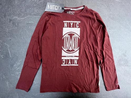 Longsleeve Mitch maat 146 - 152 rood / bruin, Kinderen en Baby's, Kinderkleding | Maat 146, Nieuw, Jongen, Shirt of Longsleeve