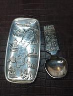 Vintage lepel met standaard, Noorwegen, verzilverd, Ophalen of Verzenden