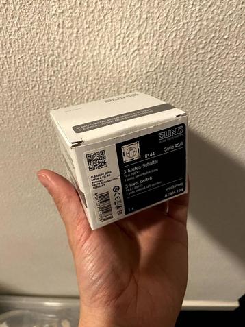 JUNG 3 standen schakelaar ventilatie as500 crème wit beschikbaar voor biedingen
