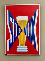 Emaille Reclamebord Bier, Ophalen of Verzenden, Gebruikt, Reclamebord
