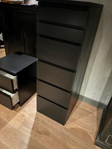 IKEA Malm ladekast, 6 lades met spiegel beschikbaar voor biedingen