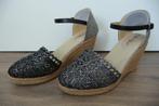 NATURE BREEZE maat 39 espadrilles slee hakken zwart ZGAN, Verzenden, Zwart, Zo goed als nieuw, Espadrilles of Moccasins