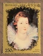 Tsjaad - schilderij Marie de Medicis door P.P. Rubens, Ophalen of Verzenden, Overige landen, Gestempeld