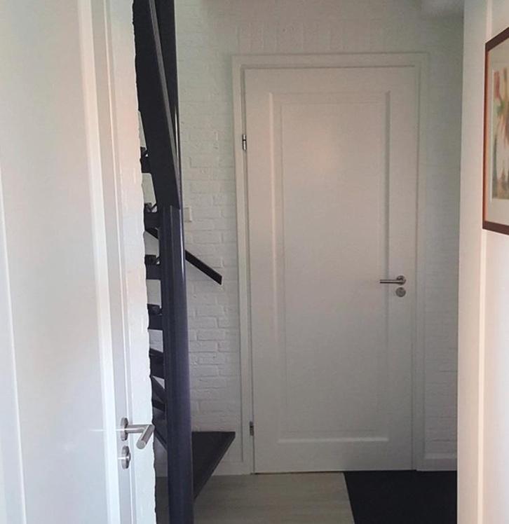 Tijdloos paneeldeur binnendeur wit voorgelakt stomp/opdek, Doe-het-zelf en Verbouw, Deuren en Horren, Nieuw, Binnendeur, 200 tot 215 cm