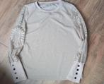 Prachtig truitje met kanten mouwen, Maat 38/40 (M), Beige, Ophalen of Verzenden, Zo goed als nieuw