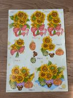 3D knipvel zonnebloemen, Ophalen, Nieuw, Knipvel