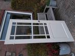 opdekdeur gebruikt met facetglas 198 x 83, Ophalen, Zo goed als nieuw, Binnendeur, Minder dan 200 cm
