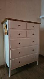 Witte Dressoir met Houten Blad, Ophalen, Gebruikt, Met lade(s)
