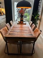 Riviera Maison Eettafel met Stoelen, Huis en Inrichting, Ophalen, Zo goed als nieuw, 4 tot 6 stoelen