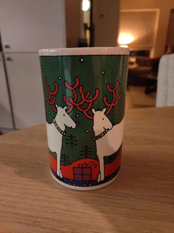 Vintage Houze Staffordshire Kerst Reindeer lepelbeker, Huis en Inrichting, Keuken | Servies, Gebruikt, Overige typen, Overige stijlen
