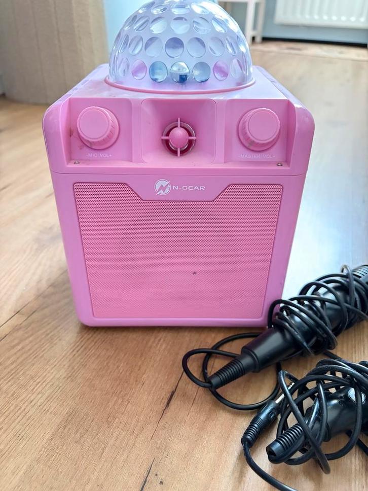 N-Gear Disco Box Karaoke Set met Verlichting, Audio, Tv en Foto, Karaoke-apparatuur, Nieuw, Complete set, Ophalen of Verzenden