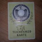 Teilnehmer-Karte Deutsches Turn und Sportfest Breslau 1938, Ophalen of Verzenden, Duitsland
