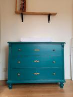 Grote Commode Vintage kleur petrol, Ophalen, Gebruikt, 50 tot 70 cm, 100 cm of meer
