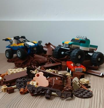 Lego pakket: buggy en monstertruck  beschikbaar voor biedingen