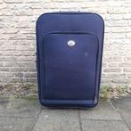 Blauwe grote XXL stevige koffer, Ophalen, Uitschuifbare handgreep, Gebruikt, 45 tot 55 cm