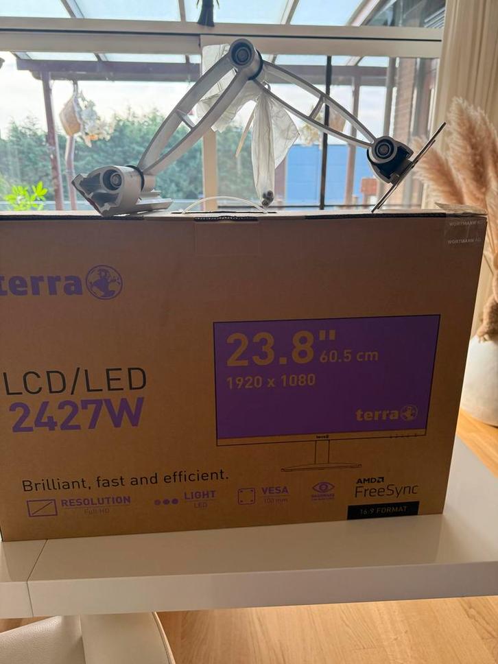 Terra 23.8" Full HD Monitor met Vogel Beugel, Computers en Software, Monitoren, Zo goed als nieuw, 60 Hz of minder, HDMI, Gaming