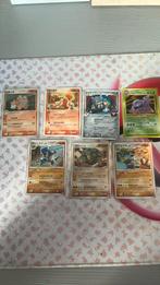 Verzameling 7x pokémon kaarten oude japanse holo, Ophalen, Zo goed als nieuw, Meerdere kaarten, Foil
