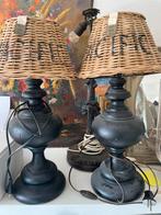 2 houten lampenvoeten ( zonder kap), Gebruikt, Ophalen of Verzenden, Hout