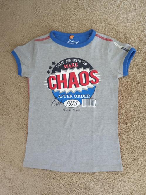 2 T-shirts Chaos & Order, Kinderen en Baby's, Kinderkleding | Maat 134, Gebruikt, Jongen, Shirt of Longsleeve, Ophalen of Verzenden