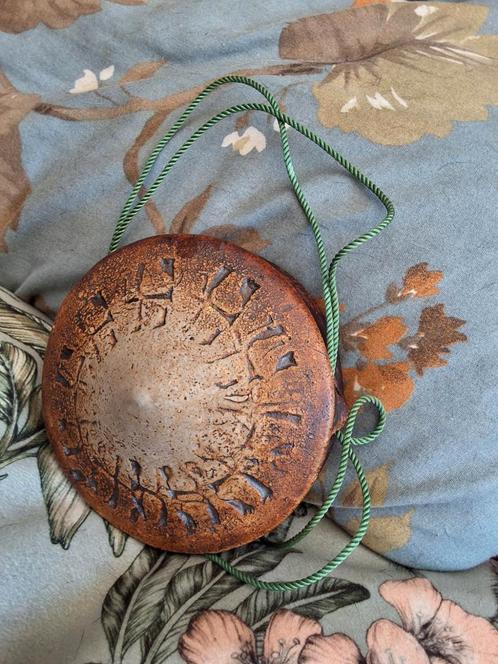 Handgemaakte keramische hanger kruik fles gemerkt 12cm, Antiek en Kunst, Antiek | Keramiek en Aardewerk, Ophalen of Verzenden