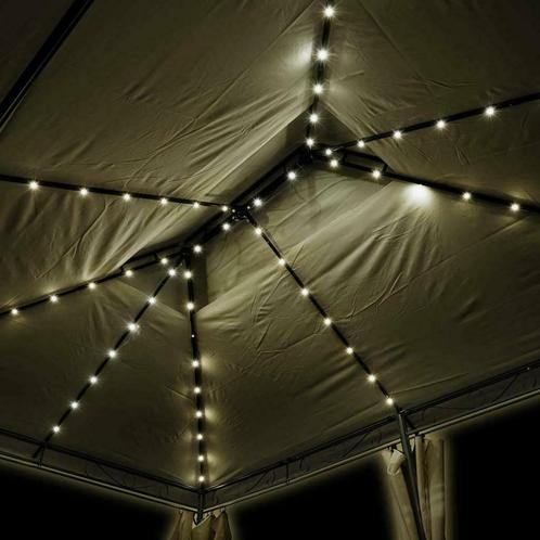 Chique Stalen Kwaliteits LED-Paviljoen Prieel 3x4m Antraciet, Tuin en Terras, Partytenten, Nieuw, Partytent, Ophalen of Verzenden
