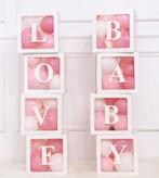 Doorzichtige Letter Blok Dozen - Herbruikbaar, Multifunctie, Ophalen of Verzenden, Nieuw, Versiering, Geboorte of Huwelijk