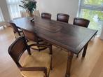 Houten Tafel met Stoelen - Apart Verkrijgbaar, Huis en Inrichting, Tafels | Eettafels, Gebruikt, 100 tot 150 cm, Eikenhout, Ophalen of Verzenden