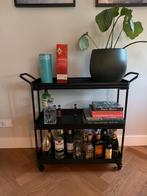 Stijlvolle zwarte serveerwagen, Ophalen, Zo goed als nieuw