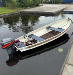 Leuk stalen sloepje compleet met motor en trailer, Watersport en Boten, Ophalen, Gebruikt, Tot 10 pk, Staal