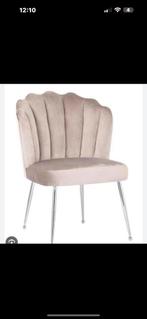 Uitverkoop! Luxe schelp stoel velvet!, Huis en Inrichting, Ophalen of Verzenden, Zo goed als nieuw, Grijs, Eén