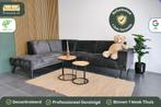 Moderne Hoekbank Velvet Antraciet [Refurbished], 250 tot 300 cm, -, -, Hoekbank
